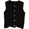 image:imageRoseSeek Womens Button Down Sweater Vest Sleeveless Crewneck Knit Outerwear Old Money KnitwearBlack