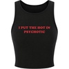 image:imageRoseSeek Womens Cherry Print Cropped Tank Top Scoop Neck Sleeveless Slim Fit Summer TopsBlack Letter