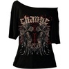 image:imageRoseSeek Womens Off The Shoulder Goth Graphic Tees Short Sleeve Asymmetrical Oversized Y2K T ShirtsBlack Graphic