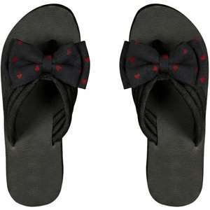 image:imageRoseSeek Womens Bow Knot Flip Flops Open Toe Dressy Thong Sandals Comfy Summer Vacation FlatsBlack and Red