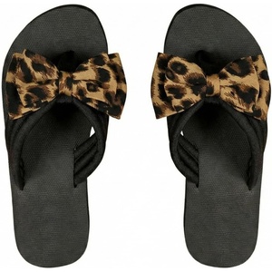 image:imageRoseSeek Womens Bow Knot Flip Flops Open Toe Dressy Thong Sandals Comfy Summer Vacation FlatsCheetah