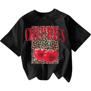 image:imageRoseSeek Womens Funny Cherry Graphic Tees Short Sleeve Crew Neck Going Out Summer Tops Tshirts ShirtsBlack Cherry