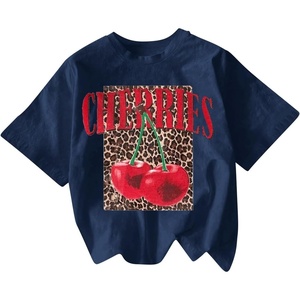 image:imageRoseSeek Womens Funny Cherry Graphic Tees Short Sleeve Crew Neck Going Out Summer Tops Tshirts ShirtsDark Blue