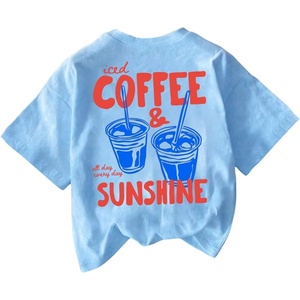 image:imageRoseSeek Womens Graphic Letter Tee Crew Neck Drop Shoulder Trendy Summer T Shirt Short Sleeve Vintage Car Print TopBlue Red