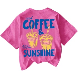 image:imageRoseSeek Womens Graphic Letter Tee Crew Neck Drop Shoulder Trendy Summer T Shirt Short Sleeve Vintage Car Print TopHot Pink Blue