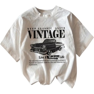 image:imageRoseSeek Womens Graphic Letter Tee Crew Neck Drop Shoulder Trendy Summer T Shirt Short Sleeve Vintage Car Print TopWhite
