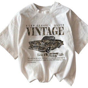 image:imageRoseSeek Womens Graphic Letter Tee Crew Neck Drop Shoulder Trendy Summer T Shirt Short Sleeve Vintage Car Print TopWhite Green