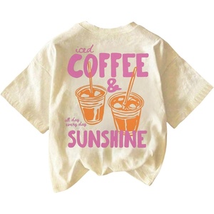 image:imageRoseSeek Womens Graphic Letter Tee Crew Neck Drop Shoulder Trendy Summer T Shirt Short Sleeve Vintage Car Print TopYellow and Pink