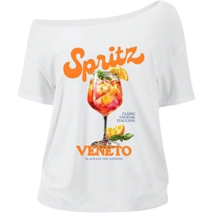 image:imageRoseSeek Womens Oversized Off Shoulder Graphic Tees  Short Sleeve Bow Letter Print T Shirts Y2K TopsWhite and Orange