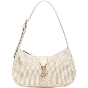 image:imageRoseSeek Womens Retro Vintage Zipper Shoulder Bag Adjustable Strap Elegant Underarm Purse HandbagsBeige White