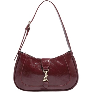 image:imageRoseSeek Womens Retro Vintage Zipper Shoulder Bag Adjustable Strap Elegant Underarm Purse HandbagsBurgundy