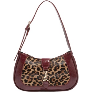 image:imageRoseSeek Womens Retro Vintage Zipper Shoulder Bag Adjustable Strap Elegant Underarm Purse HandbagsBurgundy Cheetah