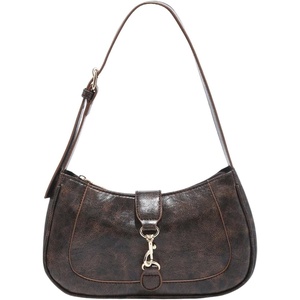 image:imageRoseSeek Womens Retro Vintage Zipper Shoulder Bag Adjustable Strap Elegant Underarm Purse HandbagsCoffee Brown