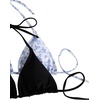 image:imageRoseSeek 2 Pack Leopard Print Bikini Sets Halter Triangle Top Brazilian Bottom Animal Print Swimwear BundleBlue Floral and Black