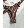 image:imageRoseSeek 2 Pack Leopard Print Bikini Sets Halter Triangle Top Brazilian Bottom Animal Print Swimwear BundleDots and Brown