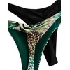 image:imageRoseSeek 2 Pack Leopard Print Bikini Sets Halter Triangle Top Brazilian Bottom Animal Print Swimwear BundleGreen and Black