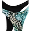 image:imageRoseSeek 2 Pack Leopard Print Bikini Sets Halter Triangle Top Brazilian Bottom Animal Print Swimwear BundleMix Blue and Black