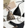 image:imageRoseSeek 2 Pack Leopard Print Bikini Sets Halter Triangle Top Brazilian Bottom Animal Print Swimwear BundleMulticolor