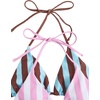 image:imageRoseSeek 2 Pack Leopard Print Bikini Sets Halter Triangle Top Brazilian Bottom Animal Print Swimwear BundlePink White and Blue
