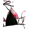 image:imageRoseSeek 2 Pack Leopard Print Bikini Sets Halter Triangle Top Brazilian Bottom Animal Print Swimwear BundlePink and Black