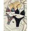 image:imageRoseSeek 2 Pack Leopard Print Bikini Sets Halter Triangle Top Brazilian Bottom Animal Print Swimwear BundleSnake and Black