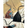 image:imageRoseSeek 2 Pack Leopard Print Bikini Sets Halter Triangle Top Brazilian Bottom Animal Print Swimwear BundleSnake and Black