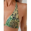 image:imageRoseSeek 2 Piece Bikini Sets Triangle Halter Top High Cut Brazilian Bottom Swimsuit Summer Beach SwimwearBeige and Green