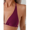 image:imageRoseSeek 2 Piece Bikini Sets Triangle Halter Top High Cut Brazilian Bottom Swimsuit Summer Beach SwimwearBurgundy