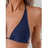 image:imageRoseSeek 2 Piece Bikini Sets Triangle Halter Top High Cut Brazilian Bottom Swimsuit Summer Beach SwimwearDeep Blue