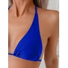 image:imageRoseSeek 2 Piece Bikini Sets Triangle Halter Top High Cut Brazilian Bottom Swimsuit Summer Beach SwimwearDeep Royal Blue