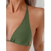 image:imageRoseSeek 2 Piece Bikini Sets Triangle Halter Top High Cut Brazilian Bottom Swimsuit Summer Beach SwimwearGreen