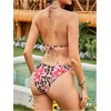 image:imageRoseSeek 2 Piece Bikini Sets Triangle Halter Top High Cut Brazilian Bottom Swimsuit Summer Beach SwimwearLeopard and Black
