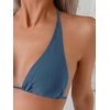 image:imageRoseSeek 2 Piece Bikini Sets Triangle Halter Top High Cut Brazilian Bottom Swimsuit Summer Beach SwimwearWater Blue