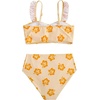 image:imageRoseSeek Girls 2 Piece Cherry Print Swimwear Ruffle Trim Ruched Bathing Suits Cute SwimsuitsApricot