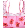 image:imageRoseSeek Girls 2 Piece Cherry Print Swimwear Ruffle Trim Ruched Bathing Suits Cute SwimsuitsFloral Pink