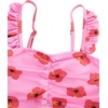 image:imageRoseSeek Girls 2 Piece Cherry Print Swimwear Ruffle Trim Ruched Bathing Suits Cute SwimsuitsFloral Pink