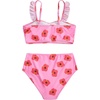 image:imageRoseSeek Girls 2 Piece Cherry Print Swimwear Ruffle Trim Ruched Bathing Suits Cute SwimsuitsFloral Pink