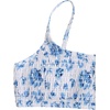 image:imageRoseSeek Girls 2 Piece Floral High Waisted Swimsuit Smocked Wireless Bathing Suit Boho Holiday Beachwear SetBlue and White