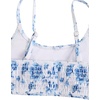 image:imageRoseSeek Girls 2 Piece Floral High Waisted Swimsuit Smocked Wireless Bathing Suit Boho Holiday Beachwear SetBlue and White