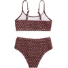 image:imageRoseSeek Girls 2 Piece Floral High Waisted Swimsuit Smocked Wireless Bathing Suit Boho Holiday Beachwear SetBrown