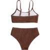 image:imageRoseSeek Girls 2 Piece Floral High Waisted Swimsuit Smocked Wireless Bathing Suit Boho Holiday Beachwear SetCoffee Brown