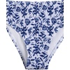 image:imageRoseSeek Girls 2 Piece Floral High Waisted Swimsuit Smocked Wireless Bathing Suit Boho Holiday Beachwear SetDeep Blue and White