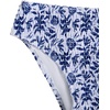 image:imageRoseSeek Girls 2 Piece Floral High Waisted Swimsuit Smocked Wireless Bathing Suit Boho Holiday Beachwear SetDeep Blue and White