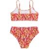 image:imageRoseSeek Girls 2 Piece Floral High Waisted Swimsuit Smocked Wireless Bathing Suit Boho Holiday Beachwear SetMulticolor Red