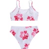 image:imageRoseSeek Girls 2 Piece Floral High Waisted Swimsuit Smocked Wireless Bathing Suit Boho Holiday Beachwear SetWhite
