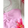 image:imageRoseSeek Girls 2 Piece Floral Tankini Sets Summer Swimsuits Halter Neck Sleeveless Tops and Panties BeachwearPink