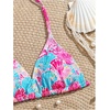 image:imageRoseSeek Girls 2 Piece Graphic Starfish Bathing Suit Halter Triangle Swimsuit Cute Beachwear Bikini SetsBlue and Hot Pink