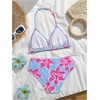 image:imageRoseSeek Girls 2 Piece Graphic Starfish Bathing Suit Halter Triangle Swimsuit Cute Beachwear Bikini SetsBlue and Pink