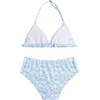 image:imageRoseSeek Girls 2 Piece Graphic Starfish Bathing Suit Halter Triangle Swimsuit Cute Beachwear Bikini SetsBlue and White