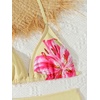 image:imageRoseSeek Girls 2 Piece Graphic Starfish Bathing Suit Halter Triangle Swimsuit Cute Beachwear Bikini SetsFloral Yellow